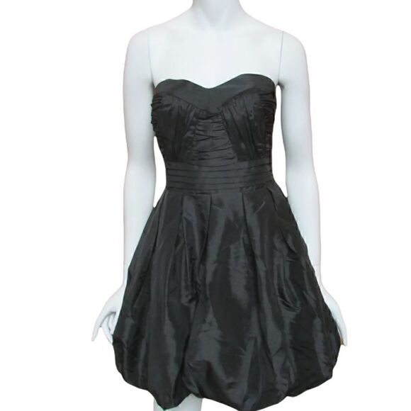 Romeo & Juliet Couture Black Strapless Bubble Botton Dress - Picture 2 of 4